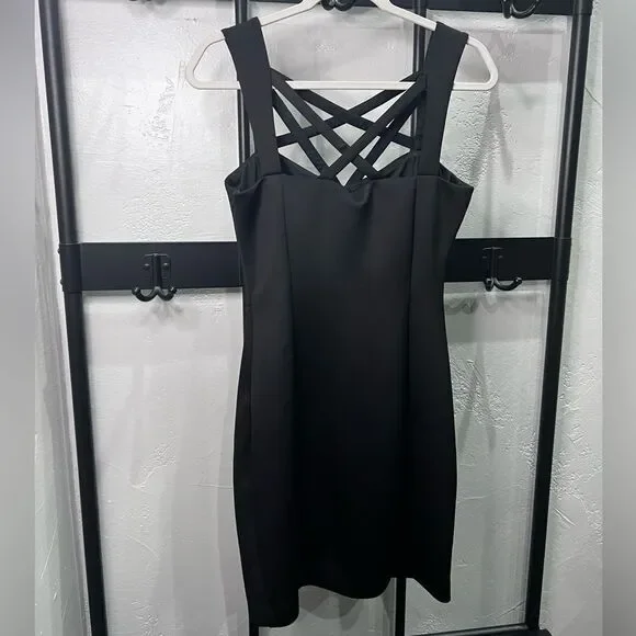 Guess sleeveless scuba dress black size 8 - Picture 4 of 16